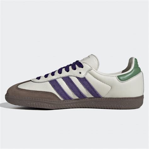 Adidas Originals Samba OG Off White Collegiate Purple Preloved Green