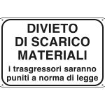 Cartelli Segnalatori H Cartello Alluminio Divieto Di Scarico