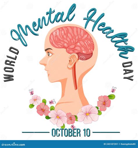 Poster Design For World Mental Health Day Stock Vector Illustration