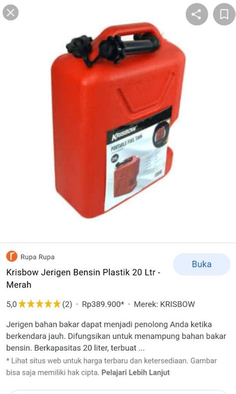 Krisbow Jerigen Bensin Liter Aksesoris Mobil Di Carousell