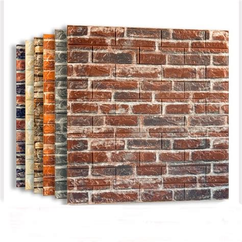 D Pe Foam Self Adhesive Brick Tile Wall Foam Design Wallpaper Sticker