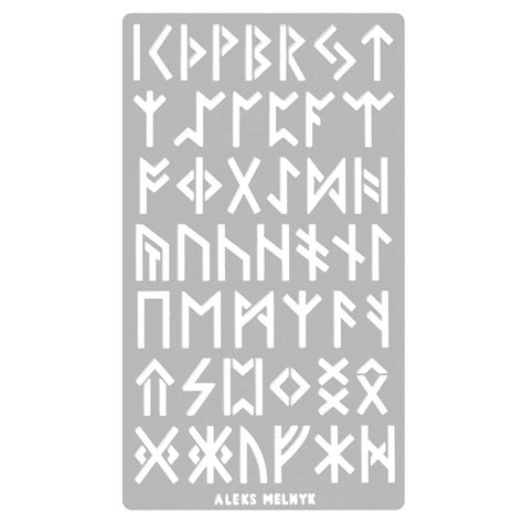 Buy Aleks Melnyk No 35 Metal Stencil Elder Futhark Runes Ancient