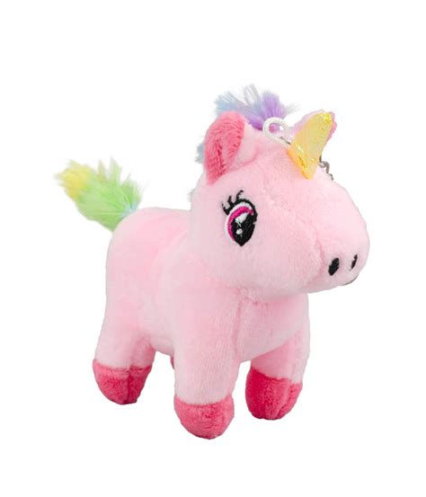 Chaveiro de Pelúcia Unicórnio Rosa 11cm Cia Bebê