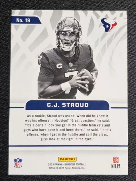 Carte Recrue Panini Illusions Cj Stroud Amazing Sp Houston