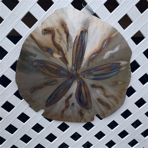 Stainless Steel Sand Dollar Wall Art Metal Sand Dollar Ocean Decor