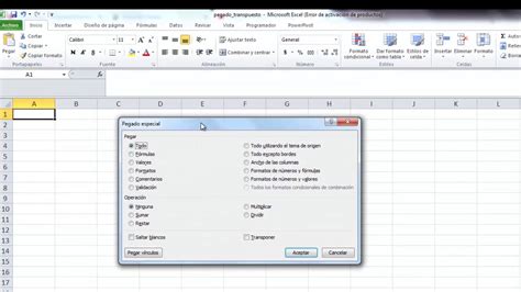 Pegado Especial Transponer En Excel YouTube