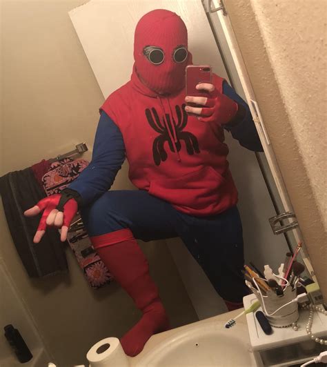 I Built My Own Homemade Spider Man Suit For Halloween Took Me Days To