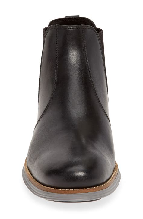 Cole Haan Original Grand Waterproof Leather Chelsea Boots In Black For