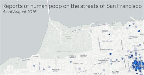 A comprehensive map of human poop on San Francisco sidewalks : r ...