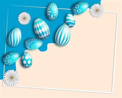 Premium Vector Easter Background With Colorful Eggs