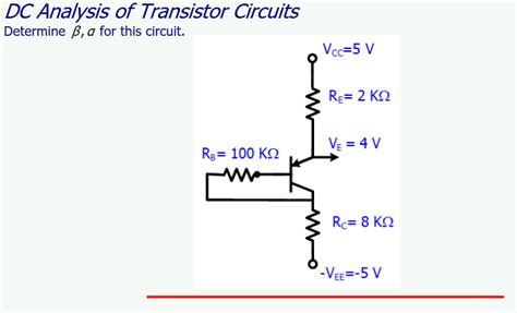 Solved Dc Analysis Of Transistor Circuits Determine B A For Chegg