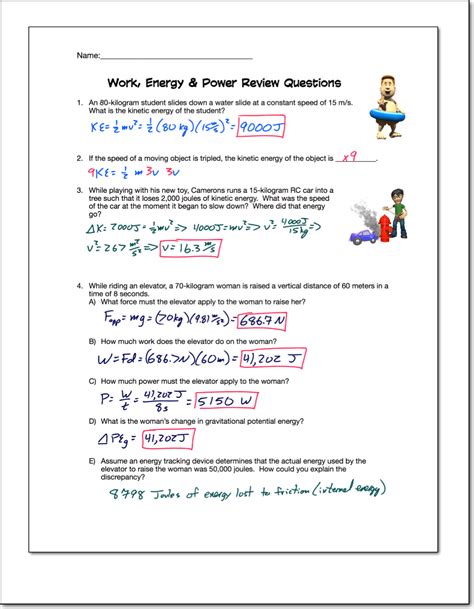 Work Power Energy Worksheet Printable Word Searches