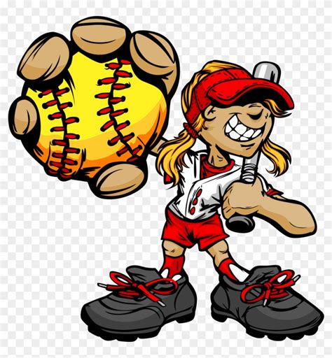 Fastpitch Softball Baseball Clip Art Girls Softball Cartoon Free