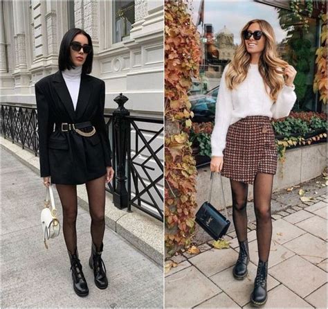 10 Looks Lindos Com Meia Calça Preta Fina Looks Lindos Looks Coturno Roupa Cotidiana