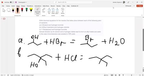 SOLVED Write Chemical Equations For The Reaction That Takes Place