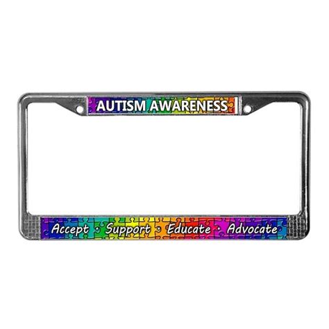 Autism Awareness License Plate Frame By Fabuulousgear Cafepress