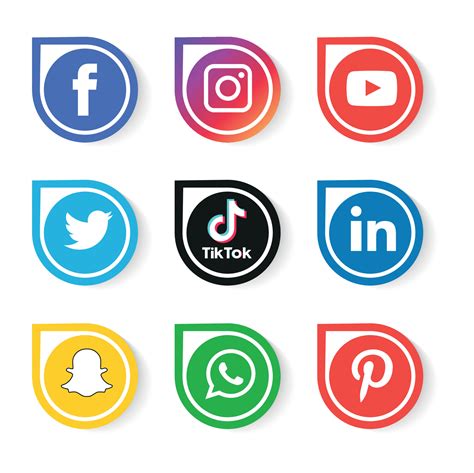 Social Media Flat Icons Technology Network Background Group Smiley