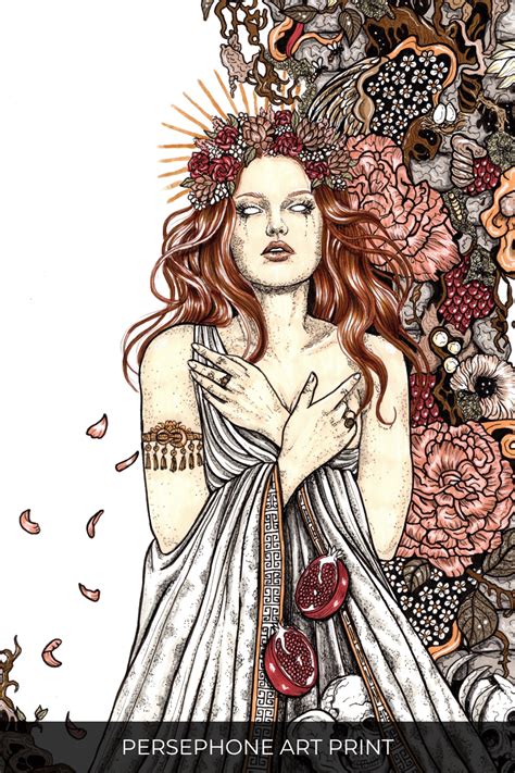 Persephone Art Print Greek Mythology T Etsy Persephone Art