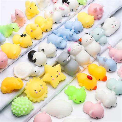 36 Pack Mini Mochi Squishies - Squishy Toys, Party Favors, Stress ...