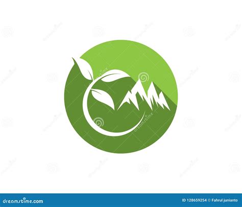 Molde Do Vetor Do Logotipo Da Montanha Da Natureza Ilustra O Stock