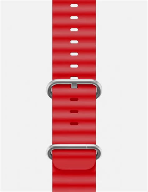 Ocean Band Apple Watch Strap Red