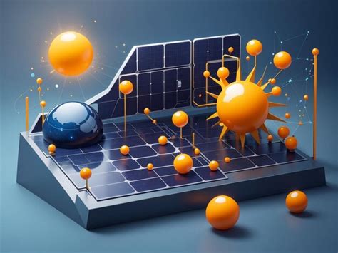 Ilustrações vetoriais do diagrama do sistema de células solares