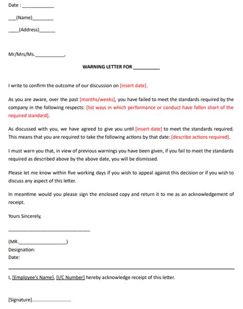 Sample Final Warning Letter For Theft | Onvacationswall.com