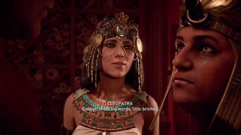 Assassin S Creed Origins Story Cutscene Cleopatra Vs Ptolemy YouTube