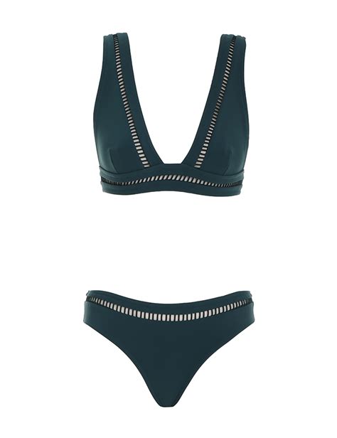 Halcyon Ladder Trim Bikini Teal Online Zimmermann