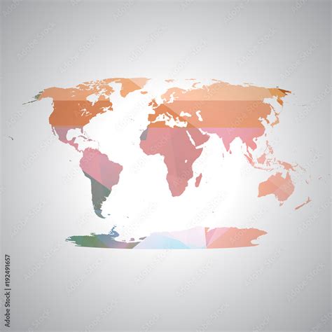 Colorful world map, vector. Stock Vector | Adobe Stock