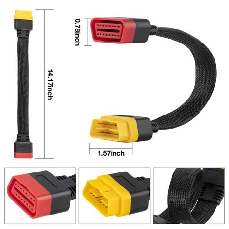 OBDII Launch Extension Cable 16 Pin Male To Female For Thinkdiag