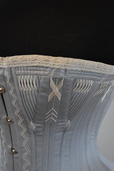 Fenway Custom 1870s Silk Satin Victorian Corset Reproduction Etsy