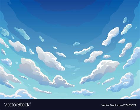 Sky Clouds Morning Landscape With Clouds Vector Image