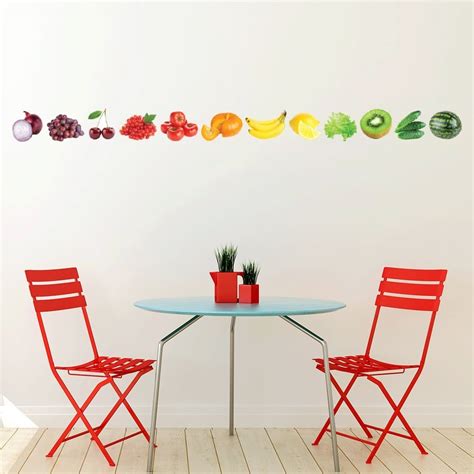 Rainbow Fruit & Vegetables Kitchen Wall Sticker