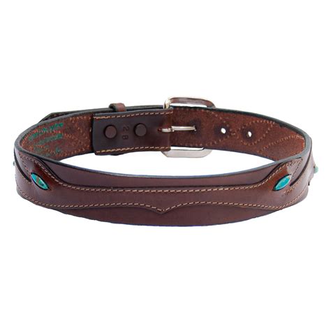 Brown Leather Turquoise Belt - Wilde Ones London | Leather Belts