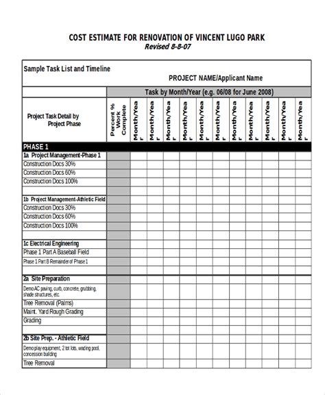 Tree Trimming Estimate Template Collection