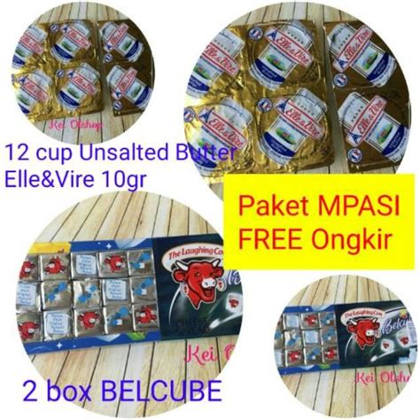 Jual Paket Mpasi Kotak Keju Belcube Cups Unsalted Butter Elle