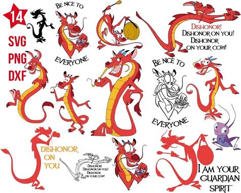 Disney Mushu Quotes Svg Bundle Mulan Svg For Cricut Cricut Explore