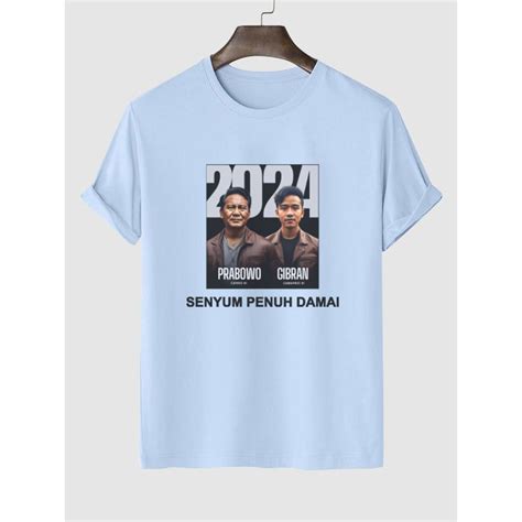 Jual Baju Kaos Gemoy Prabowo Gibran Senyum Penuh Damai Kaos