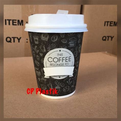 Promo Paper Cup Gelas Kertas Uk 8 Oz Lid Isi 50 Pcs DISKON