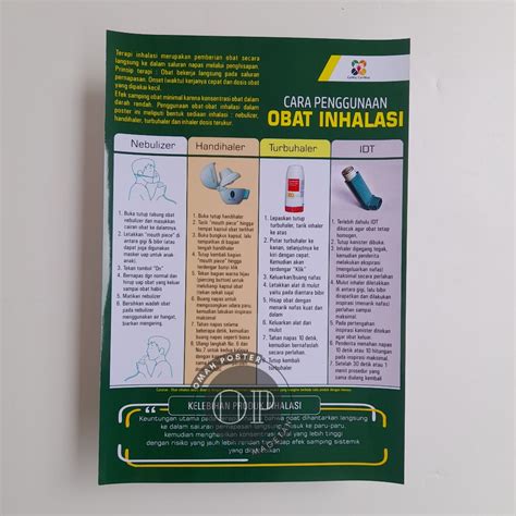 Jual Poster Cara Menggunakan Obat Inhalasi Farmasi Apotek Poster