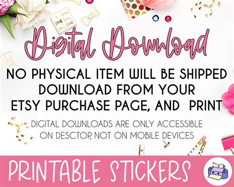 Vision Board Stickers Printable Stickers Planner Stickers Vision Board Kit - Etsy