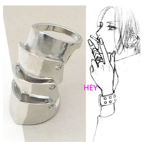 New Oosaki Nana Cosplay Rock Punk Armor Finger Knuckle Metal Ring