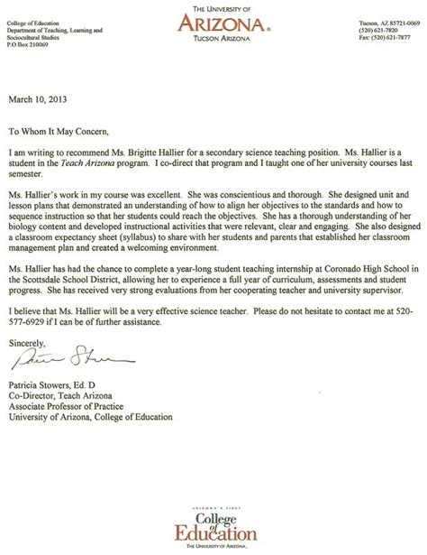 Letter Of Recommendation For Masters Program