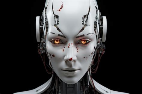 Premium Photo Eternal Steel Robotic Presence In Black