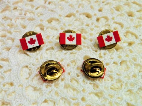 5 Canadian Flag Lapel Pin 5 Canadian Flag Hat Pins 5 | Etsy | Flag ...