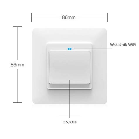 Włącznik światła 1obw Wifi Tuya L N Moes z ramką czarny elty pl