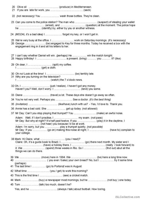 Mixed Tenses Active Passive Modals Key In Grammar Practice Hot Sex