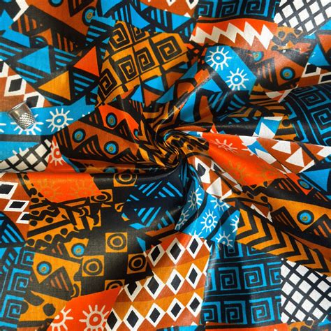 Tissu Wax Africain Des Motifs Graphiques Clatants En Coton