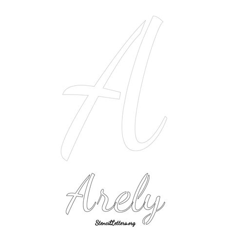 Arely Free Printable Name Stencils With Unique Typography Styles And